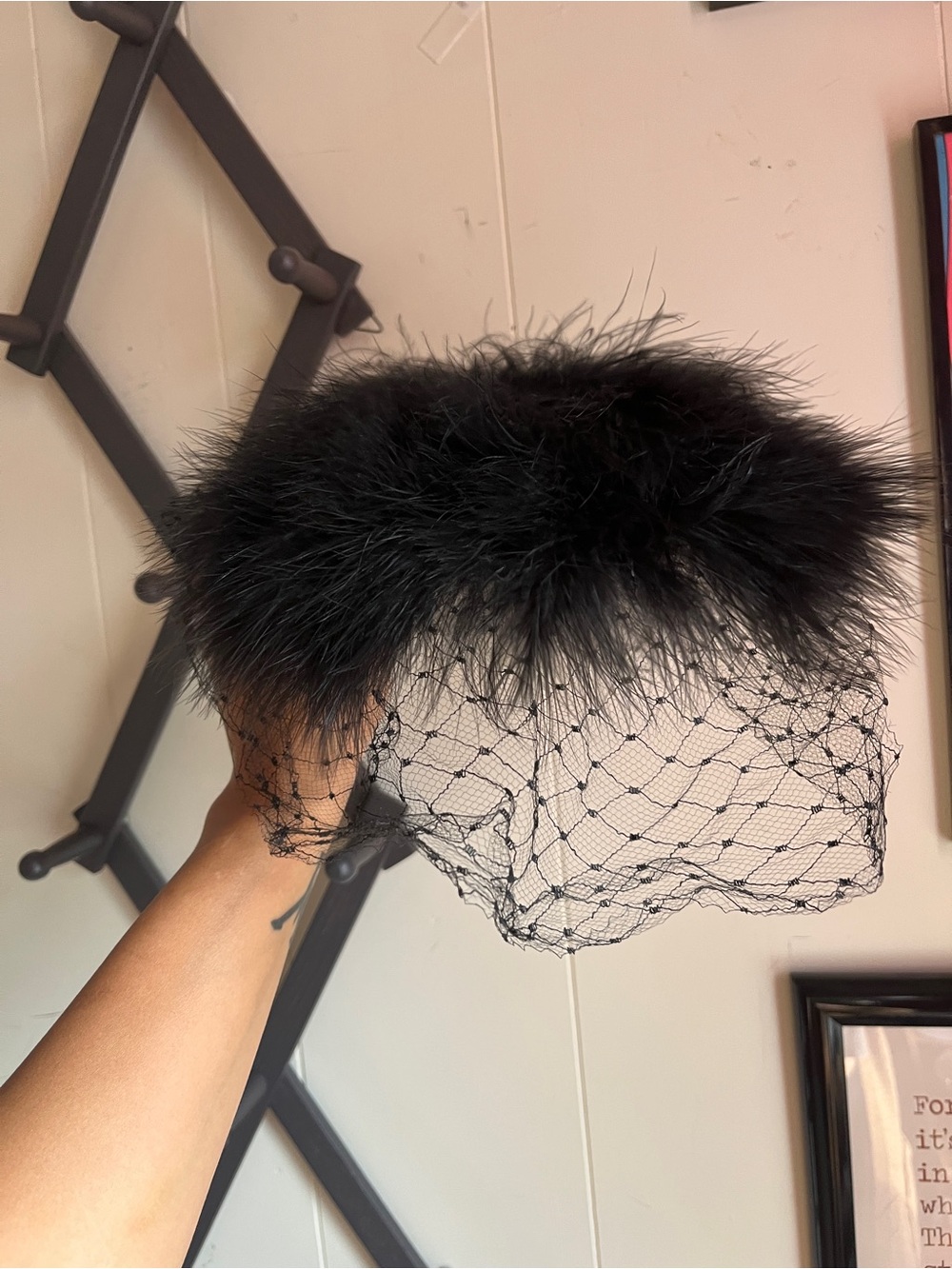 1950s Vintage Birdcage Feather Hat